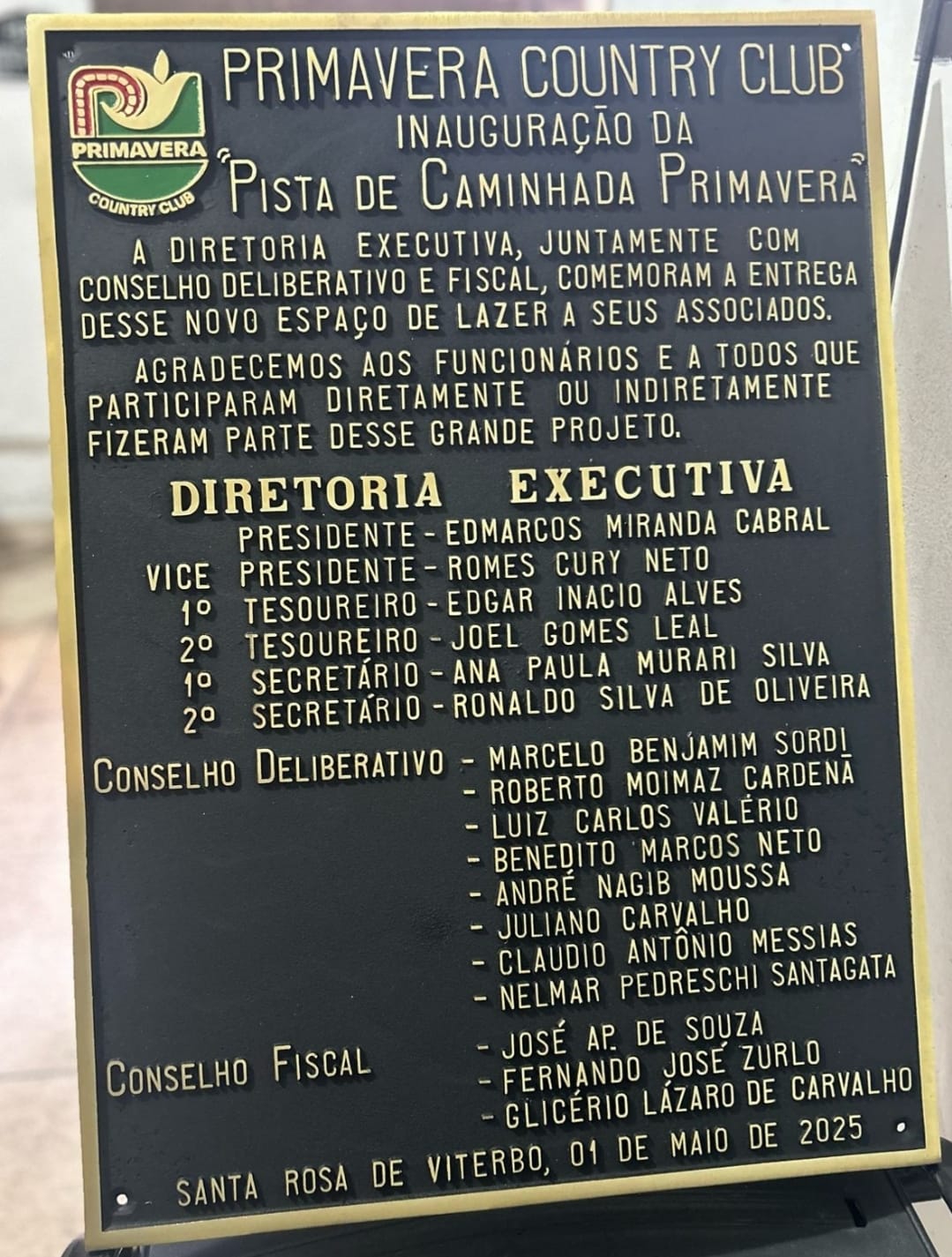 Placa de Bronze Fundido